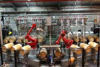 Part of the new automated system at Treasury Wine Estates' facility in Barossa Valley, Australia