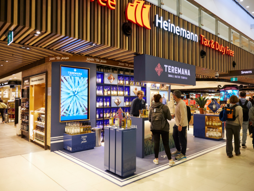 Teremana Tequila display at Sydney airport