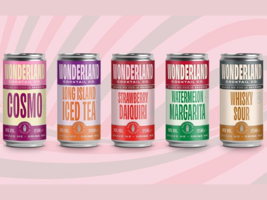 Five flavours in the Wonderland Cocktail portfolio