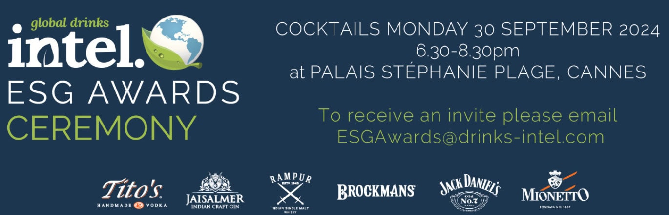 Banner for Global Drinks Intel ESG Awards 2024 - https://esgawards.drinks-intel.com/the-event/