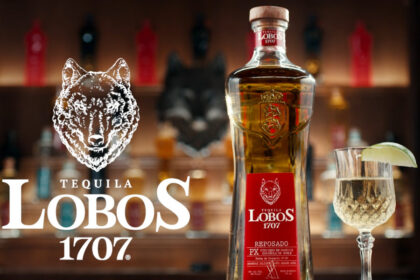 Bottle of Lobos 1707 reposado tequila