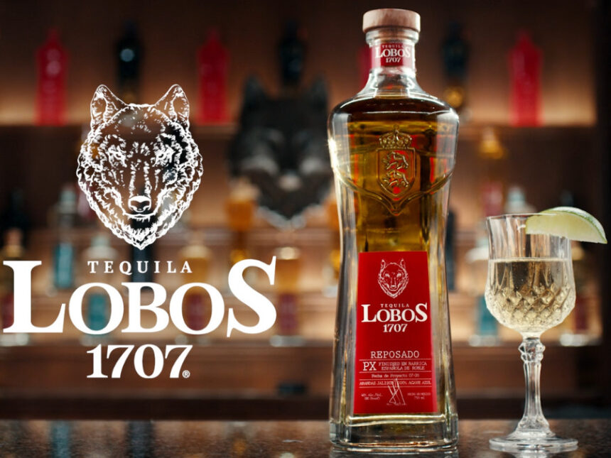 Bottle of Lobos 1707 reposado tequila