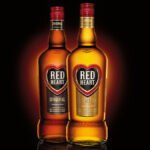Bottles of Red Heart original and spiced rums