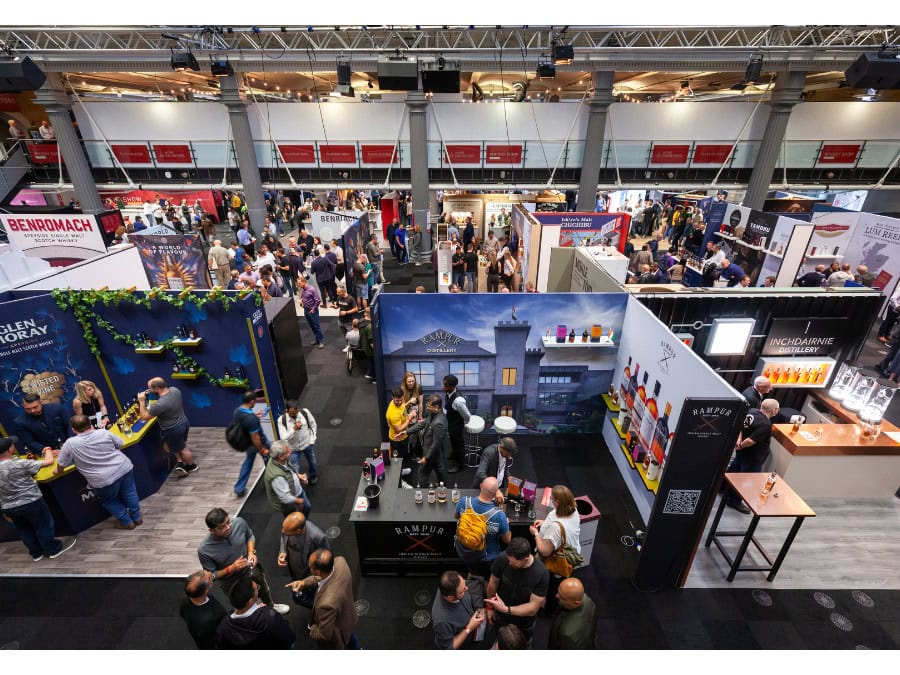 Overhead view of The Whisky Show in London in 2023