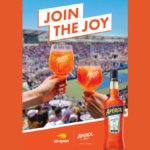 Marketing material for Aperol at the 2024 US Open