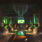 Interior of stillhouse at Hakushu Distillery