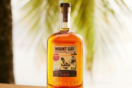 Bottle of Mount Gay rum