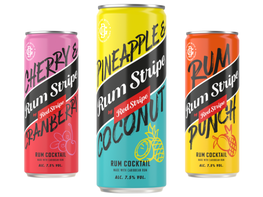 Three variants of Rum Stripe by Red Stripe