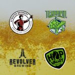 Logos for Hop Valley Brewing Co, Terrapin Beer Co., Revolver Brewing and Atwater Brewery