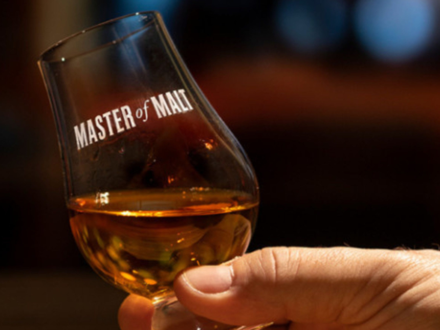 Master of Malt-branded glass