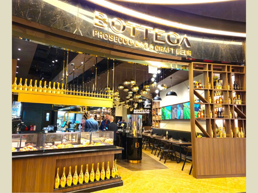 Bottega Prosecco bar at Abu Dhabi airport