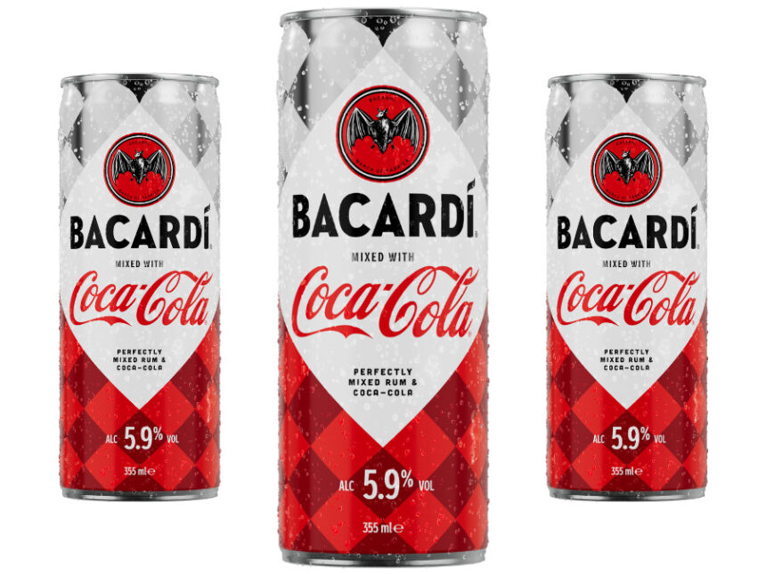 Can of Bacardi Mixed with Coca-Cola