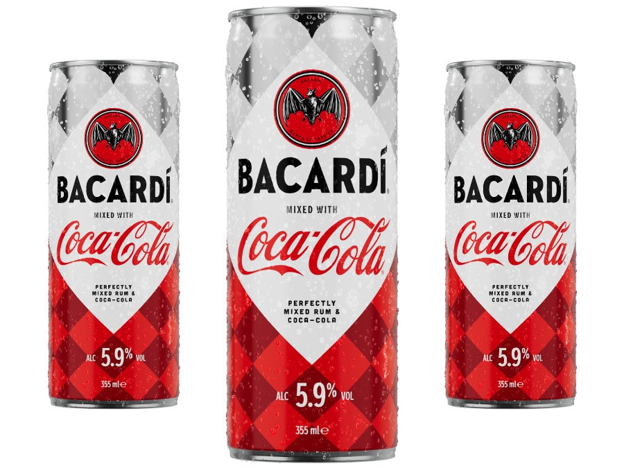 Can of Bacardi Mixed with Coca-Cola