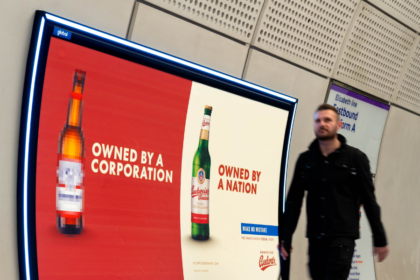 Out-of-home advert for Budweiser Budvar