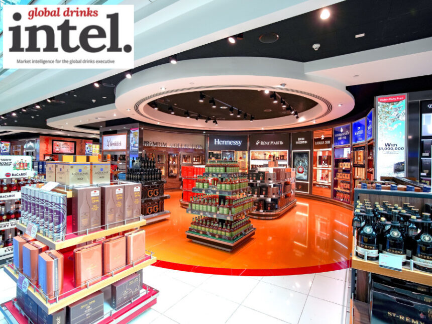 Interior of alcohol section at Dubai Duty Free