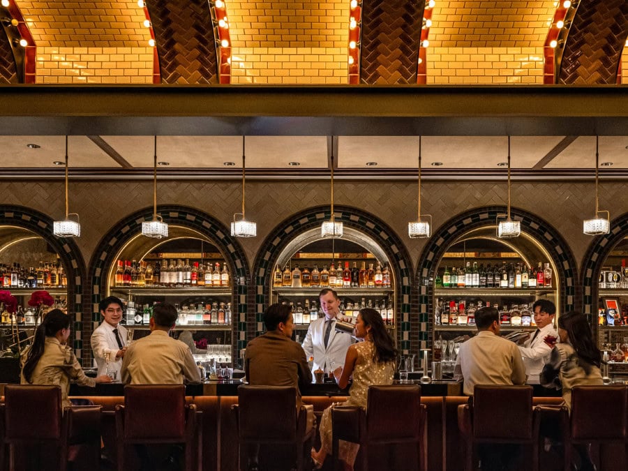 Interior of bar at Four Seasons Hotel Seoul