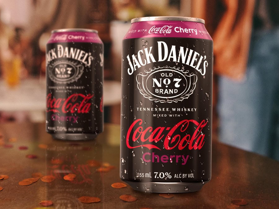 Can of Jack Daniel's & Coca-Cola Cherry
