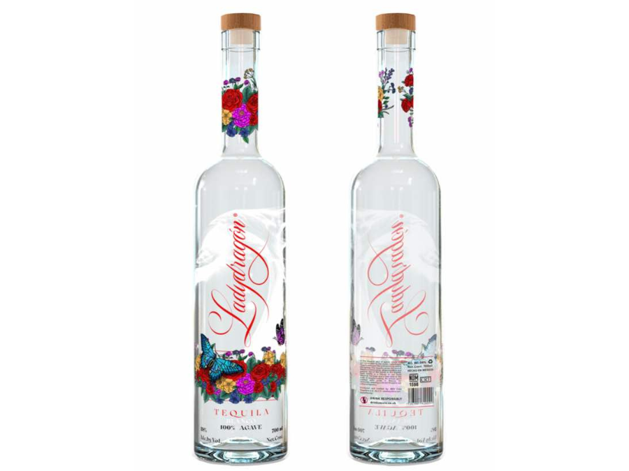bottle of Ladydragón Craft Tequila blanco