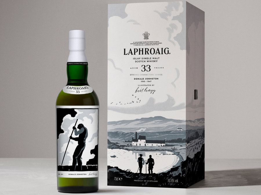 Bottle of and box for Laphroaig Strong Characters 2024 release