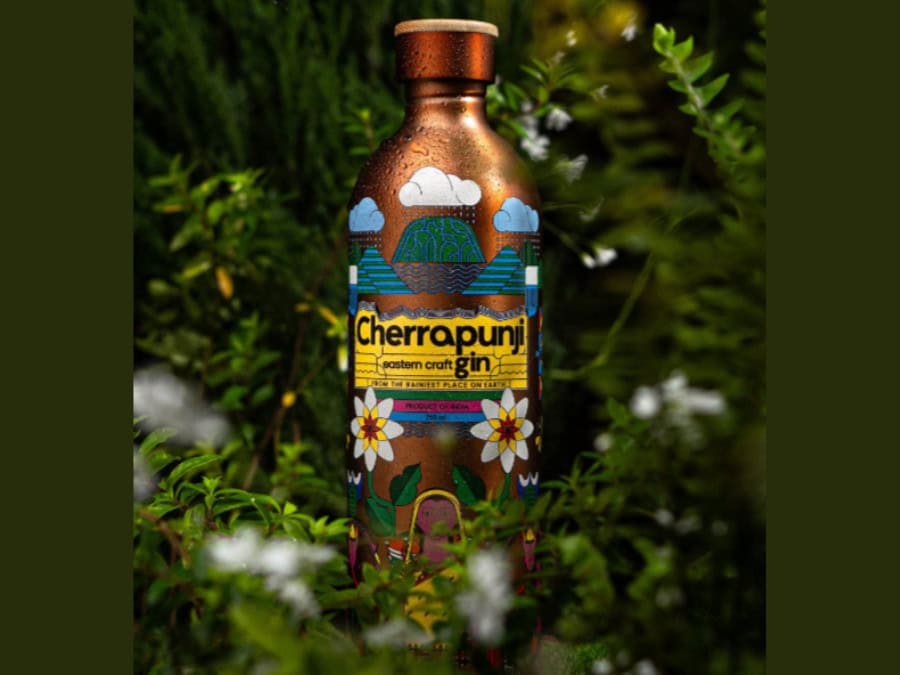 Bottle of Cherrapunji Eastern Craft Gin from Raincheck Earth