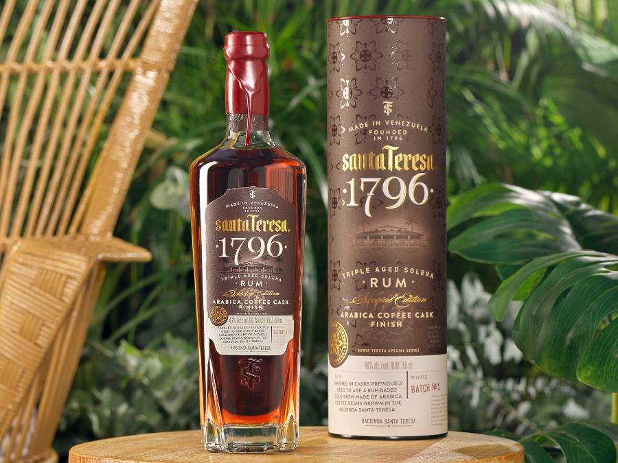Bottle of Santa Teresa 1796 Arabica Coffee Cask Finish