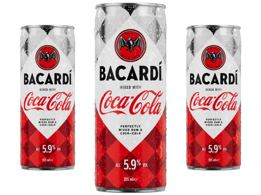 Can of Bacardi Mixed with Coca-Cola