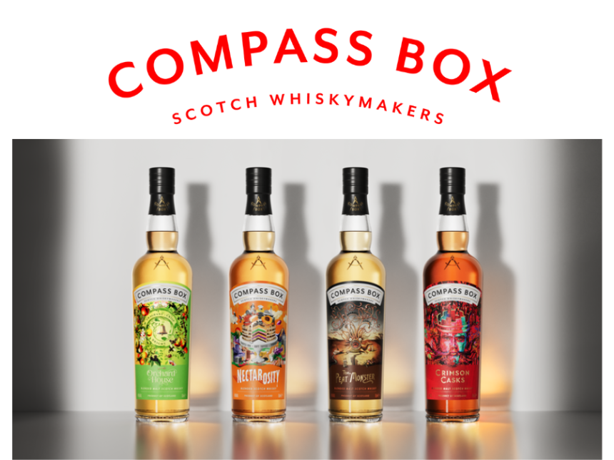 Compass Box logo and core portfolio