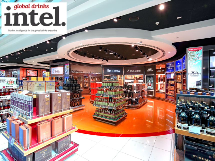 Interior of alcohol section at Dubai Duty Free
