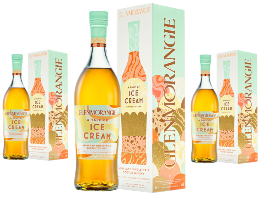 Bottle of and box for Glenmorangie A Tale of Ice Cream
