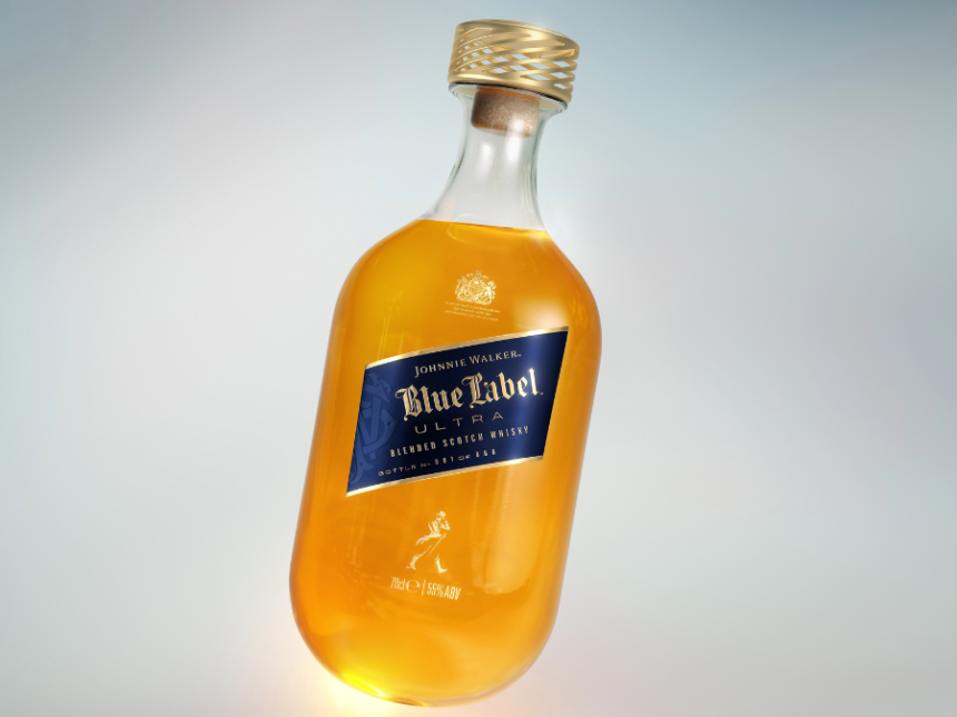 The lightweight bottle for Johnnie Walker Blue Label Ultra