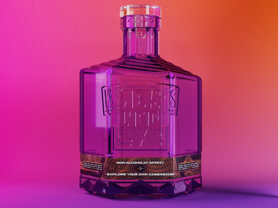 Stoelzle Glass Group's Lister's Lucid Elixir bottle