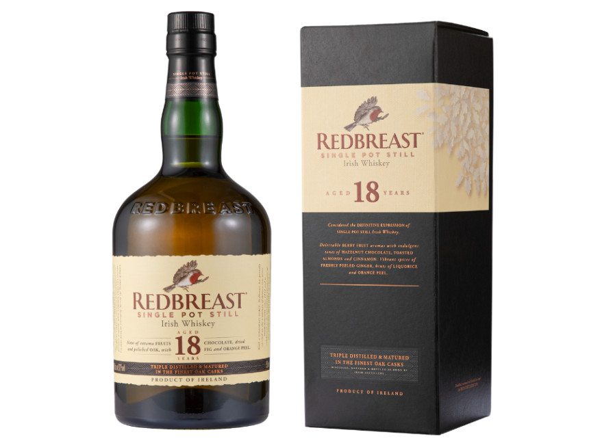 Bottle of and box for Redbreast 18 Year Old