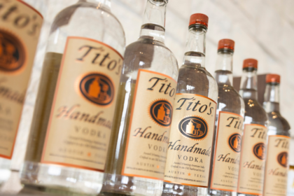 Bottles of Tito's Handmade Vodka