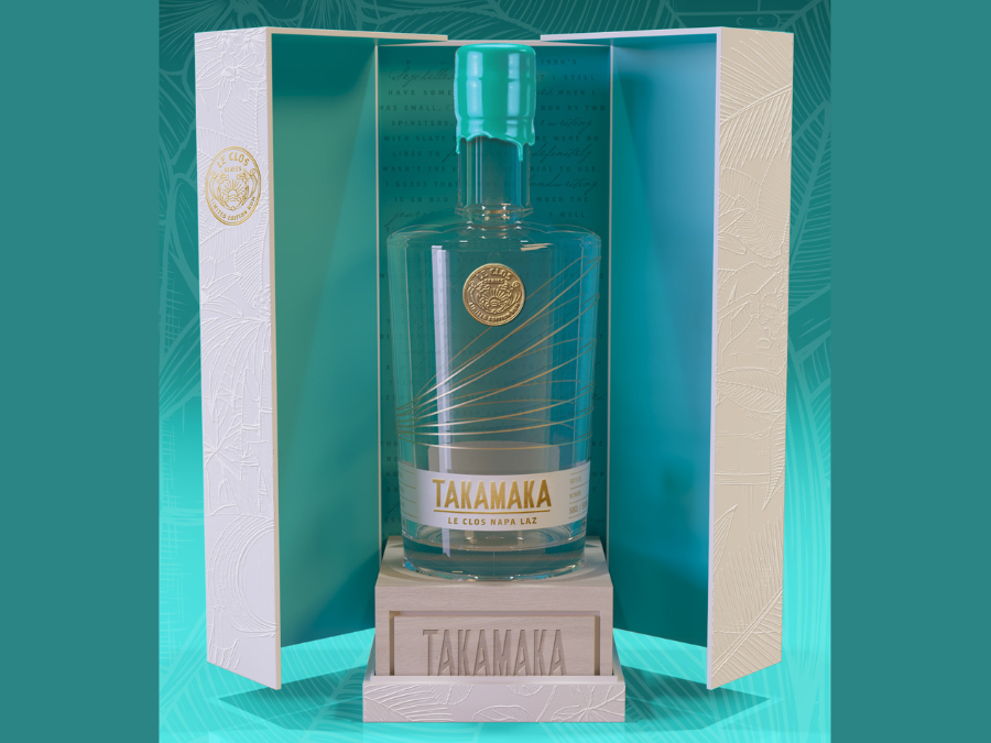 Bottle of and box for Takamaka Napa Laz
