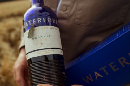 Bottle of Waterford Organic Irish Whiskey