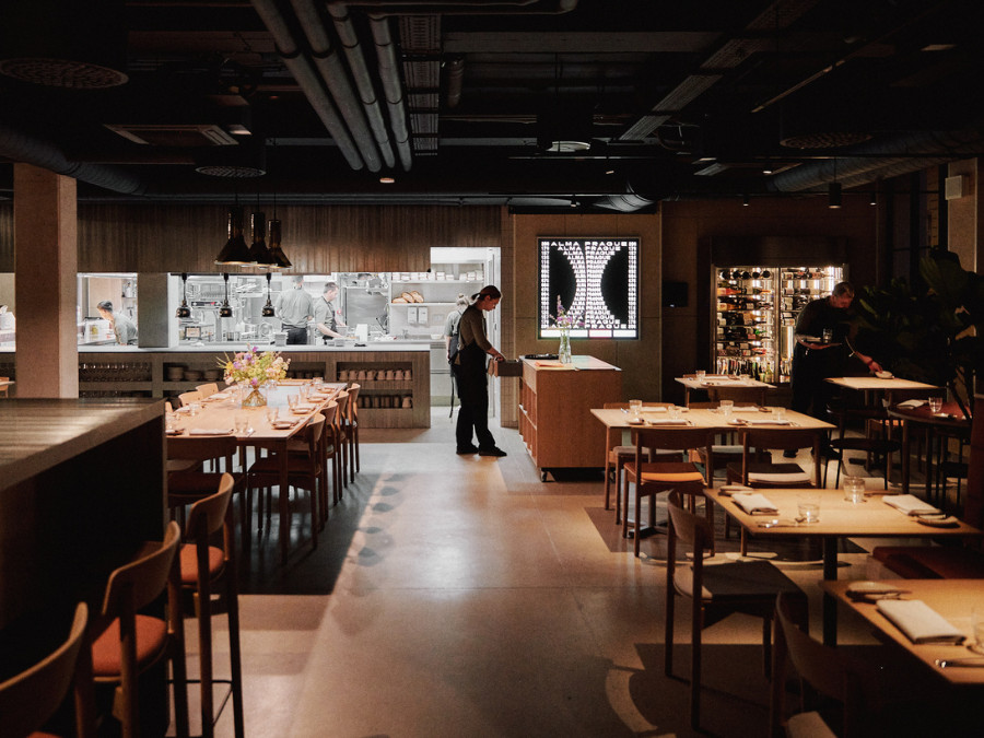 Interior of Alma Restaurant in Prague