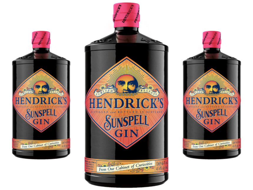 Bottle of Hendrick's Sunspell gin
