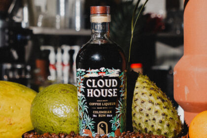 Bottle of Cloud House rum-based coffee liqueur