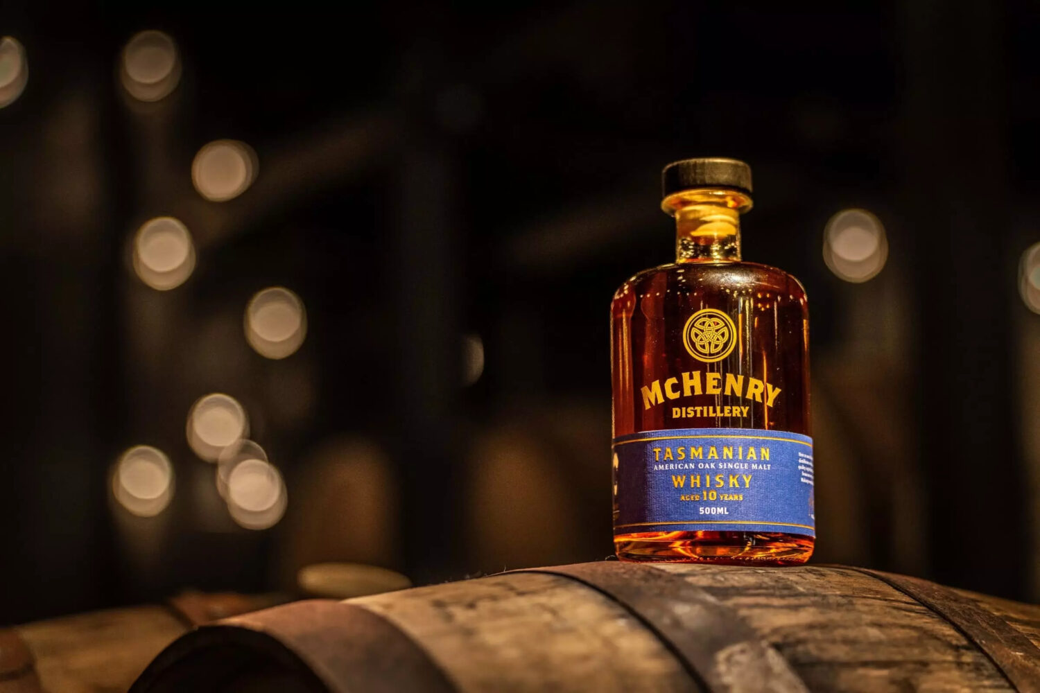 Bottle of McHenry 10-year-old Tasmanian whisky
