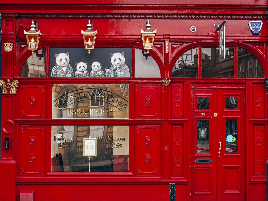 Exterior of The Panda Bar in Edinburgh