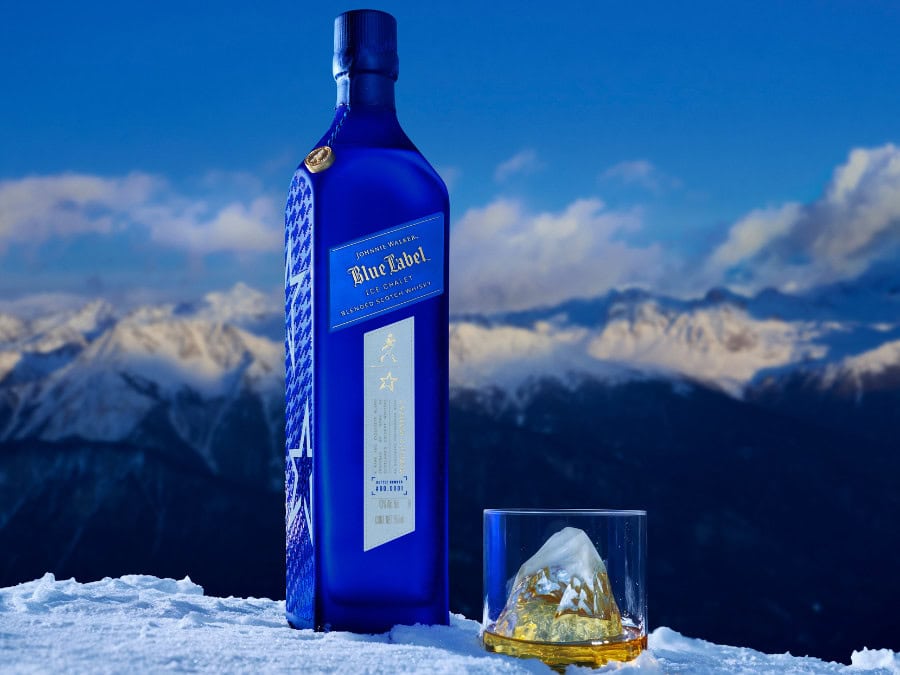 Bottle of Johnnie Walker Blue Label Ice Chalet