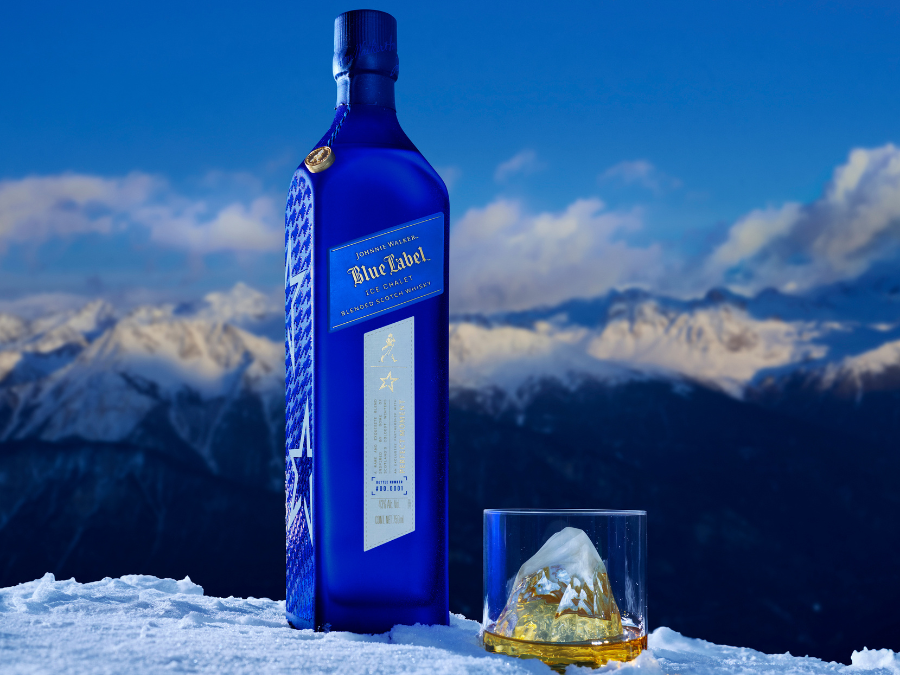 Bottle of Johnnie Walker Blue Label Ice Chalet