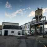Exterior of Talisker distillery on the Isle of Skye