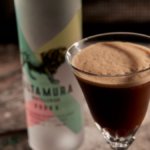 Bottle of Altamura vodka with an espresso martini serve