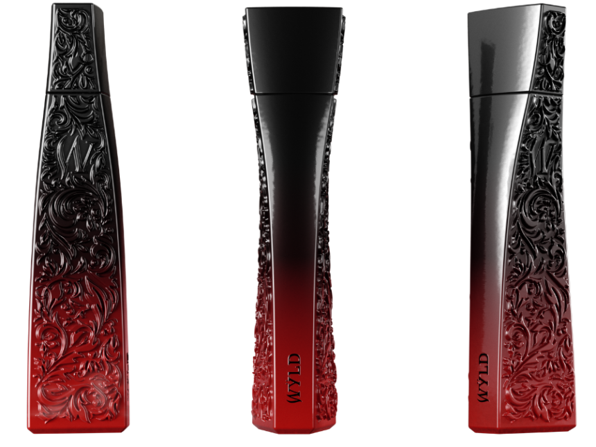 The bottle for Brockmans Wyld from three different angles