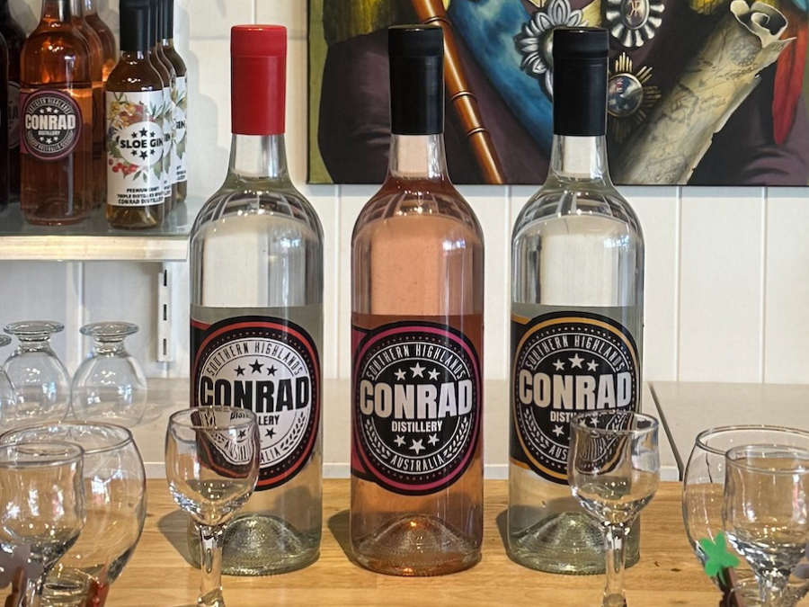 Three spirits products from Conrad Distillery