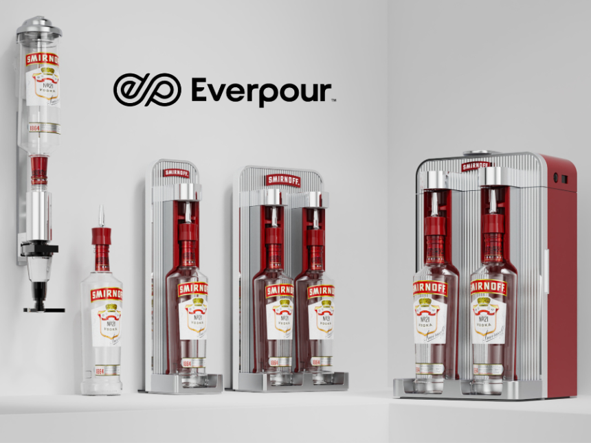 Backbar units from Diageo's Everpour system