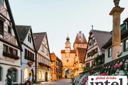 A cobbled street in Germany