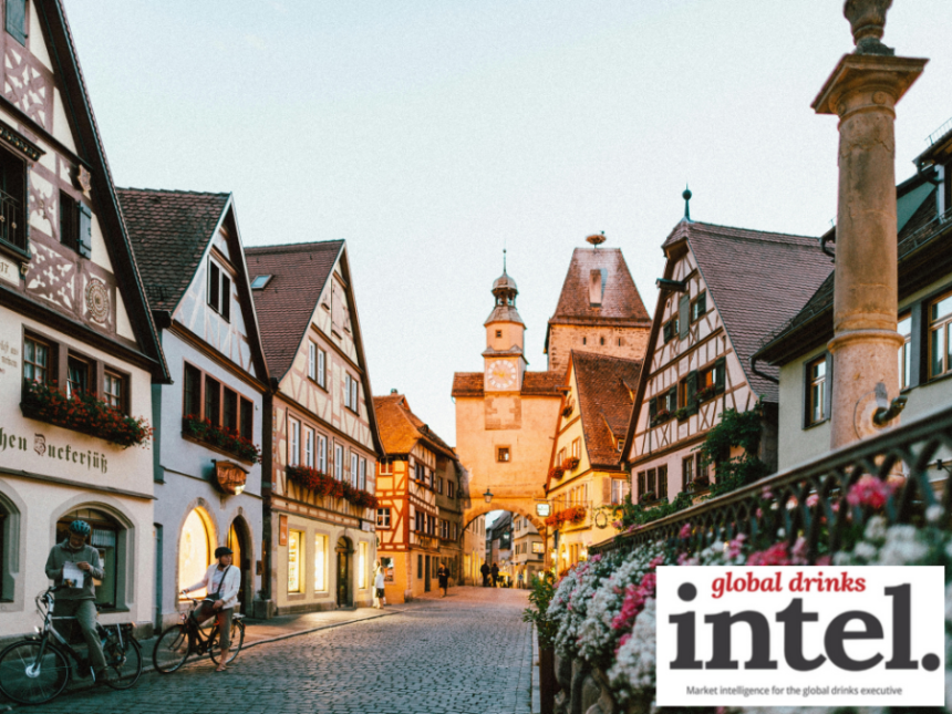 A cobbled street in Germany