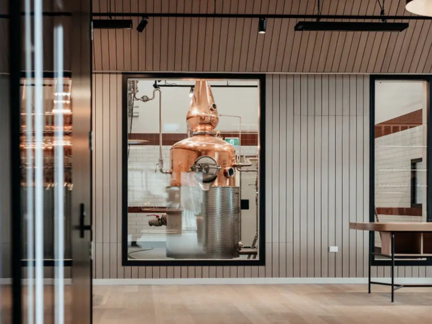 Interior of Lighthouse Gin distillery